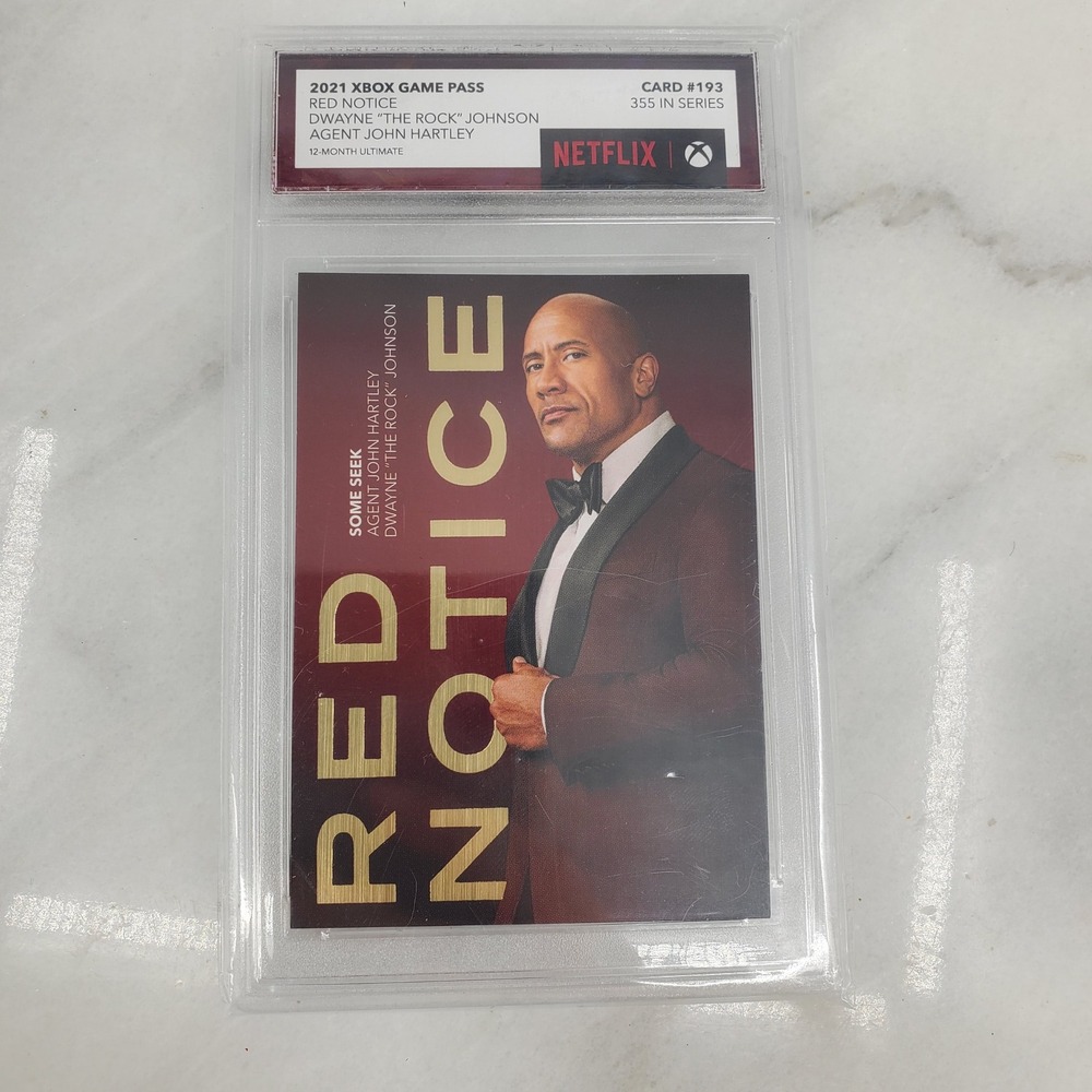 2021 Xbox Game Pass Red Notice Card 193 Dwayne The Rock Johnson‎ John Hartley